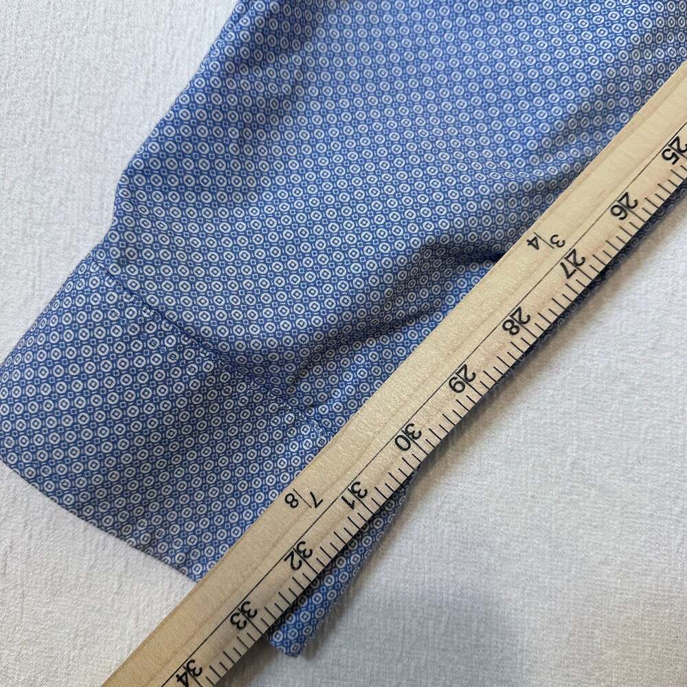 Nick Graham Everywhere stretch Modern Fit Blue Geometric button down  2XL - Picture 6 of 12